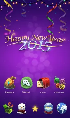 Happy new year 2015 GOLauncher EX Theme android App screenshot 2